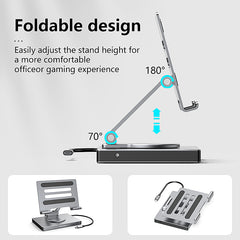 9 in 1 iPad Holder, Type-C Free Rotating & Lifting